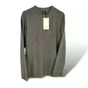 Level Ten Men's Small Knit Long Sleeve Crew Neck Pullover Shirt Charcoal